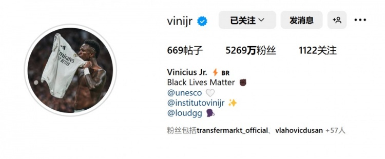  表忠心！維尼修斯將社媒頭像更換為親吻皇馬隊徽照片