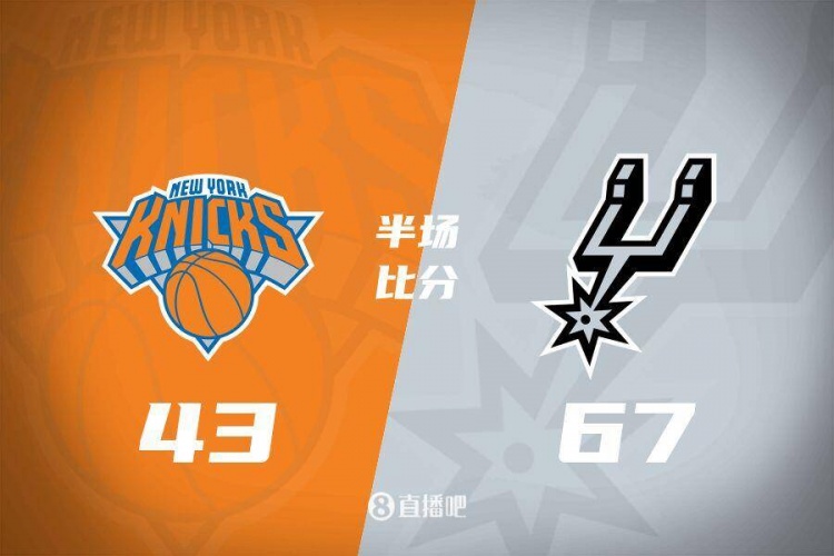  花了？馬刺半場(chǎng)4人得分上雙67-43領(lǐng)先尼克斯24分 唐斯19分