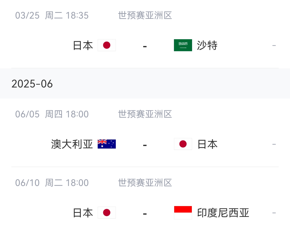  會(huì)不會(huì)放水？日本剩余賽程：主場(chǎng)vs沙特&印尼，客場(chǎng)vs澳大利亞