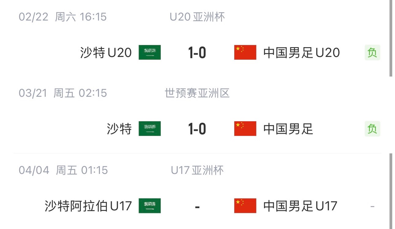  國字號(hào)三遇沙特！國少U17亞洲杯首戰(zhàn)對(duì)陣沙特，此前國足&國青均負(fù)