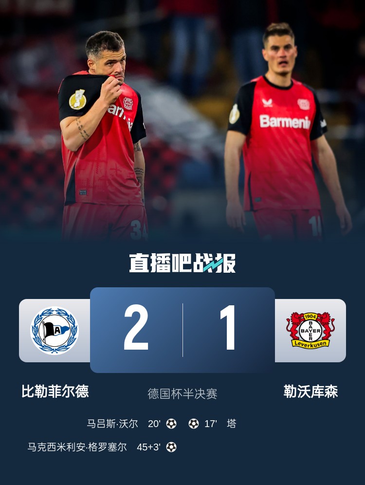  比勒菲爾德是史上第4支晉級德國杯決賽的德丙球隊，此前3隊未奪冠